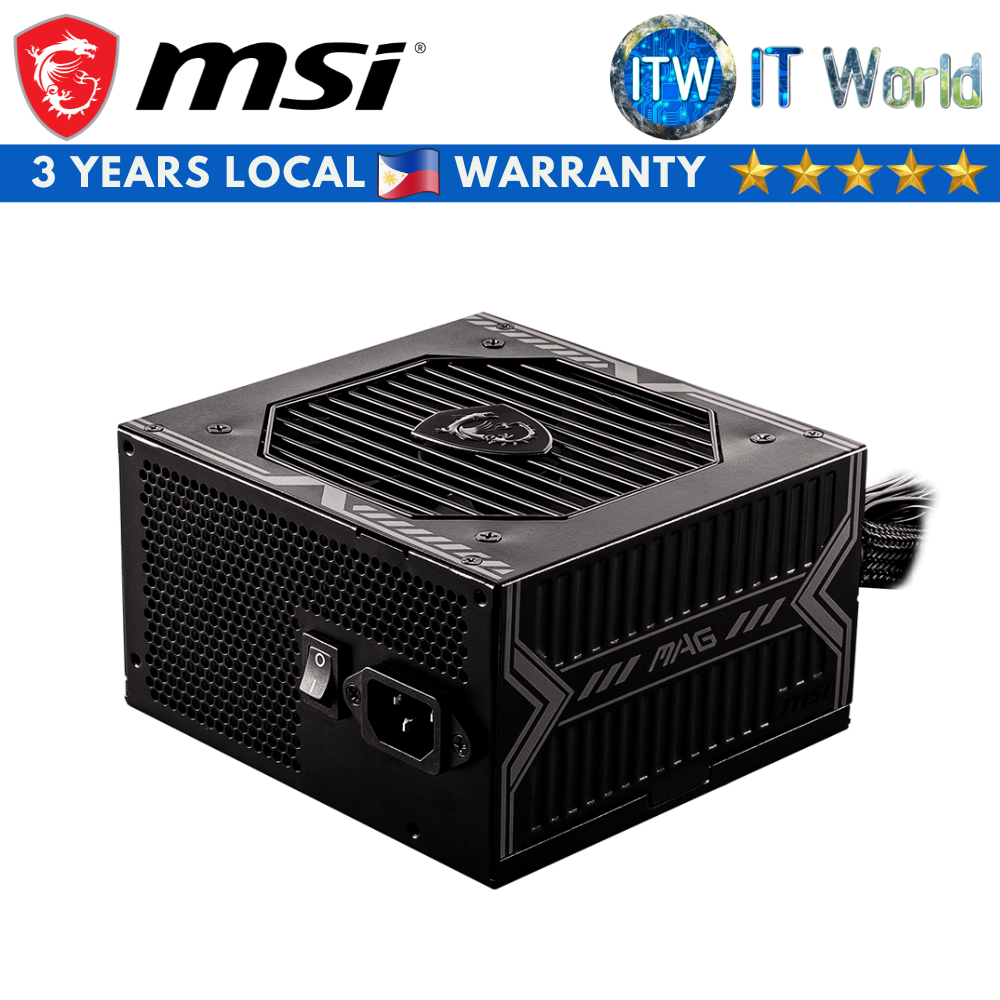 MSI Mag A650BN 650W 80+ Bronze Non-Modular Power Supply Unit