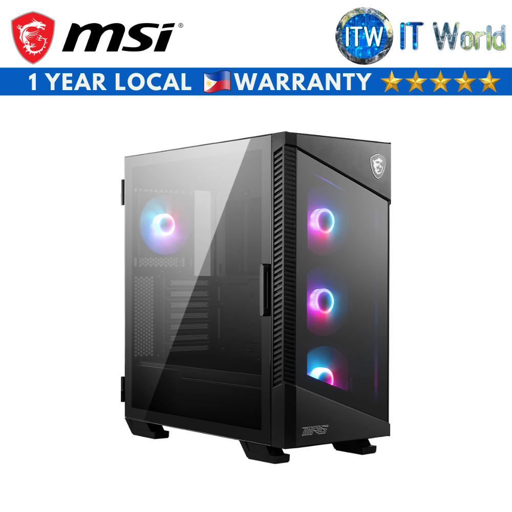 Msi Mpg Velox 100R - Supports ATX / Micro-ATX / Mini-ITX, Mid-Tower PC Case (Black)