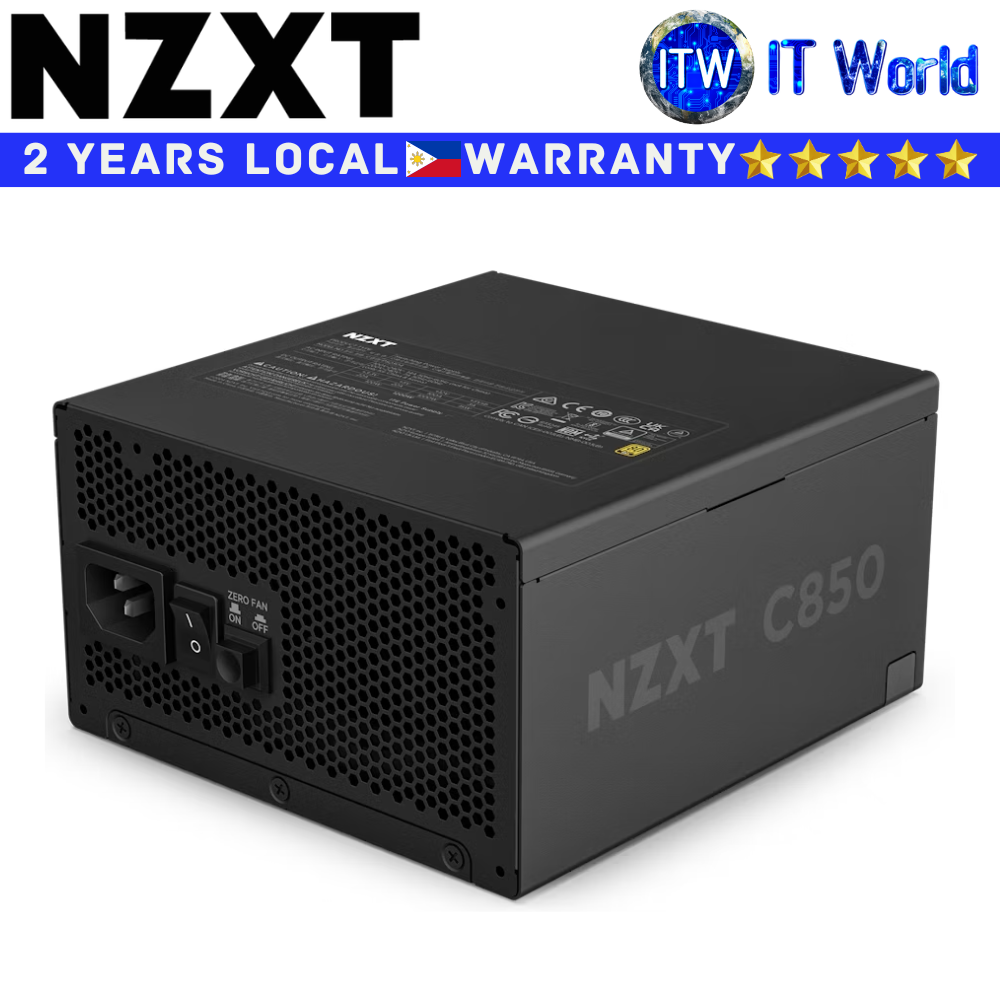 NZXT Computer PSU 850W Power Supply Unit C850 80+ Gold ATX3.1 Fully Modular Black (PA-8G2BB-US)