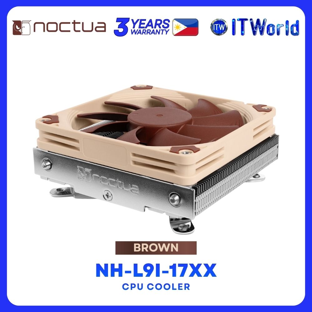Noctua NH-L9i-17xx 37mm Low-Profile CPU Cooler for Intel LGA1851/1700 - Brown