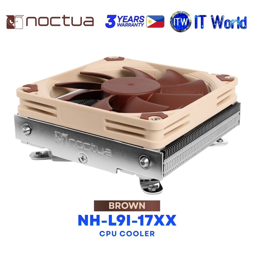Noctua NH-L9i-17xx 37mm Low-Profile Cooler for Intel LGA1851/1700 CPU Cooler - Brown