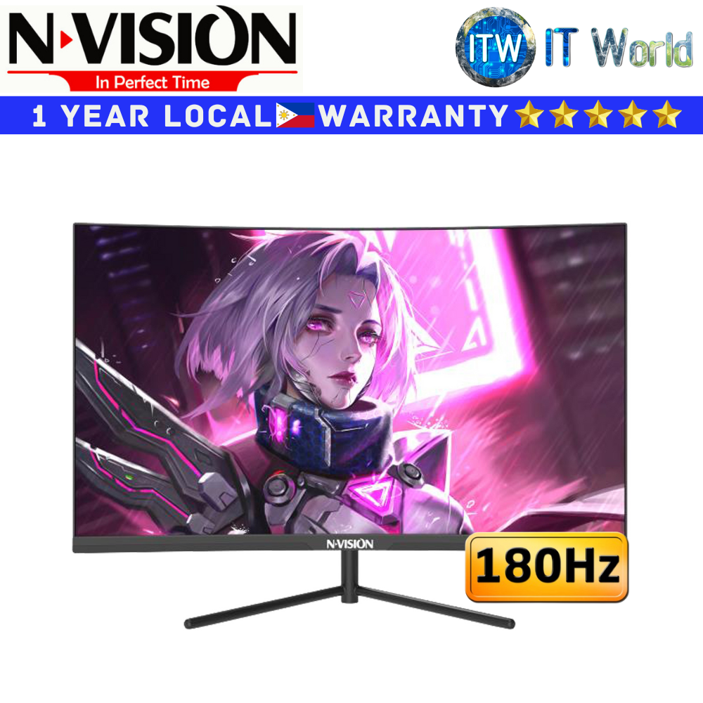 Nvision Curved Gaming Monitor ES27G1 Pro 27" 180Hz / 1920 x 1080 FHD / VA / 1ms / 1500R | itw