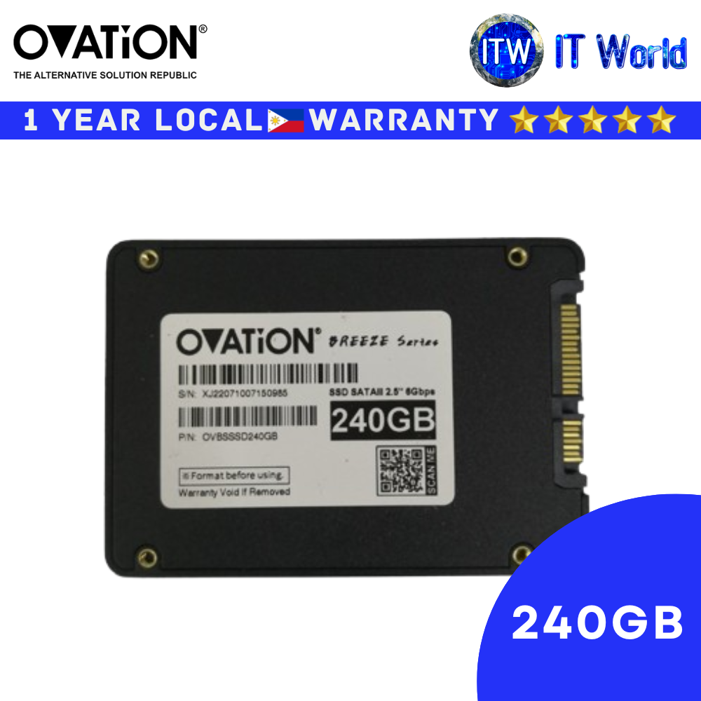 Itw | Ovation 2.5" SATA3 Breeze Series Solid State Drive - internal SSD - 120GB and 240GB