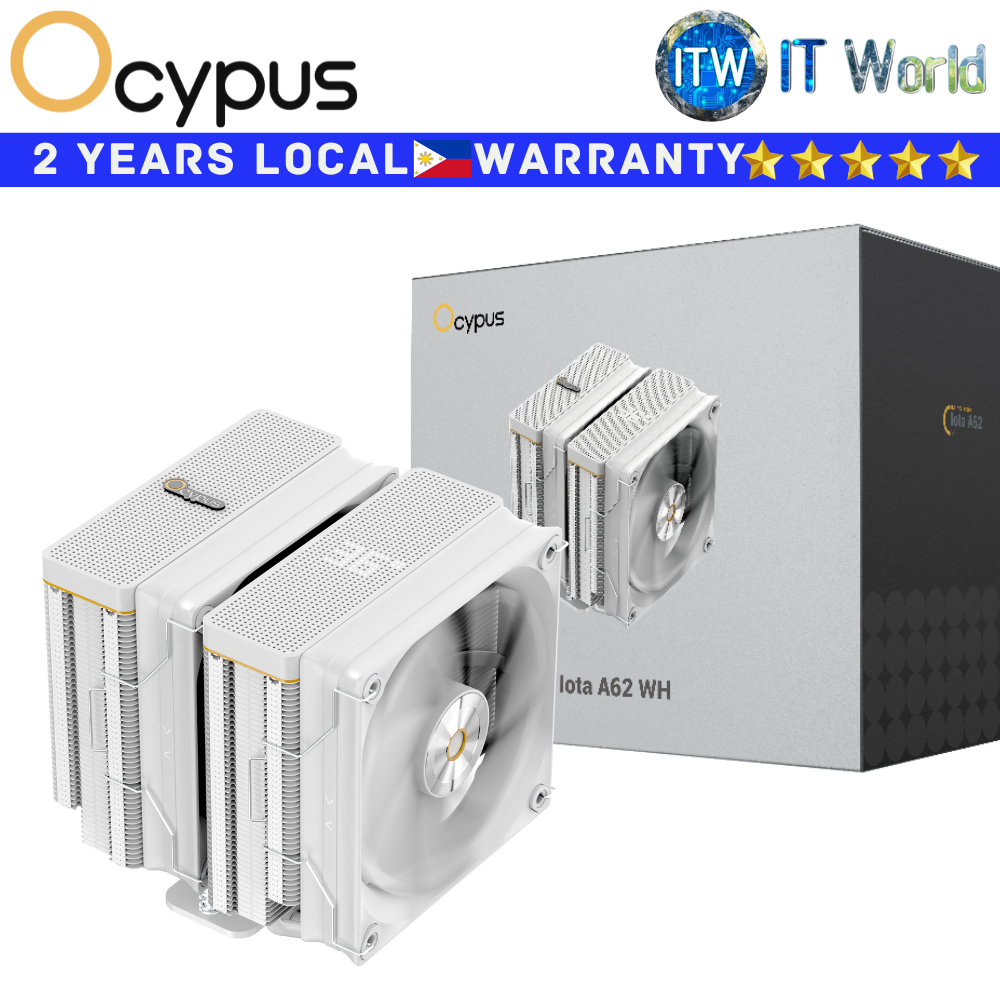 Ocypus CPU Cooler Fan Iota A62 Dual High-Performance Fluid Dynamic Bearing (Black | White) | itw