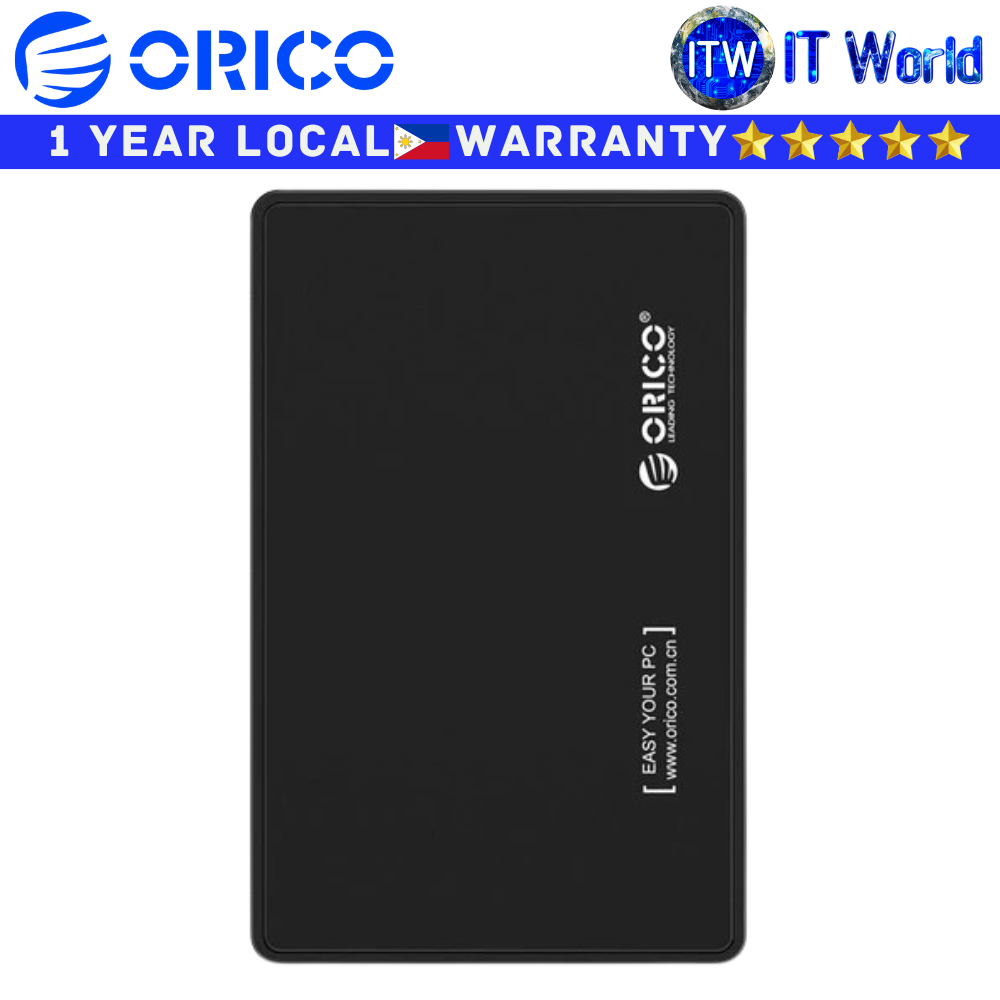 Itw | Orico Hard Drive HDD Enclosure 2588US3-V1 2.5" SATA 3.0 USB 3.0 5Gbps (Black | Blue)
