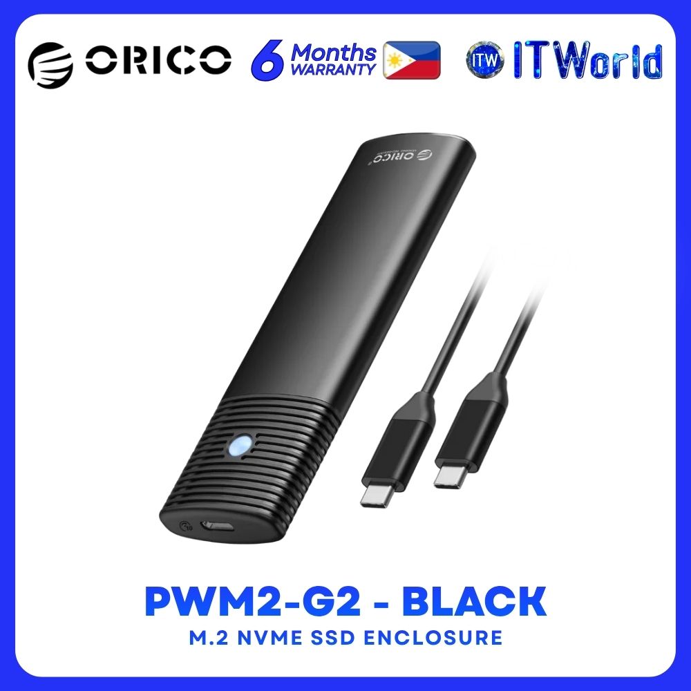 ORICO PWM2-G2 - M.2 NVMe USB Type-C 10Gbps SSD Enclosure - Black