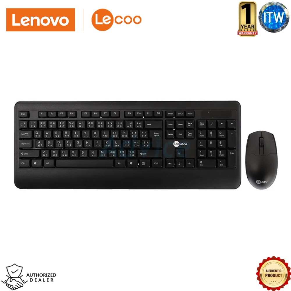 Lenovo Lecoo KW202 Wireless Keyboard &amp; Mouse Business Combo