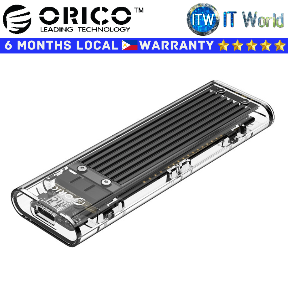 Orico SSD Enclosure TCM2-C3 M.2 NVMe Transparent Series USB3.1 Gen2 Type-C (Black)