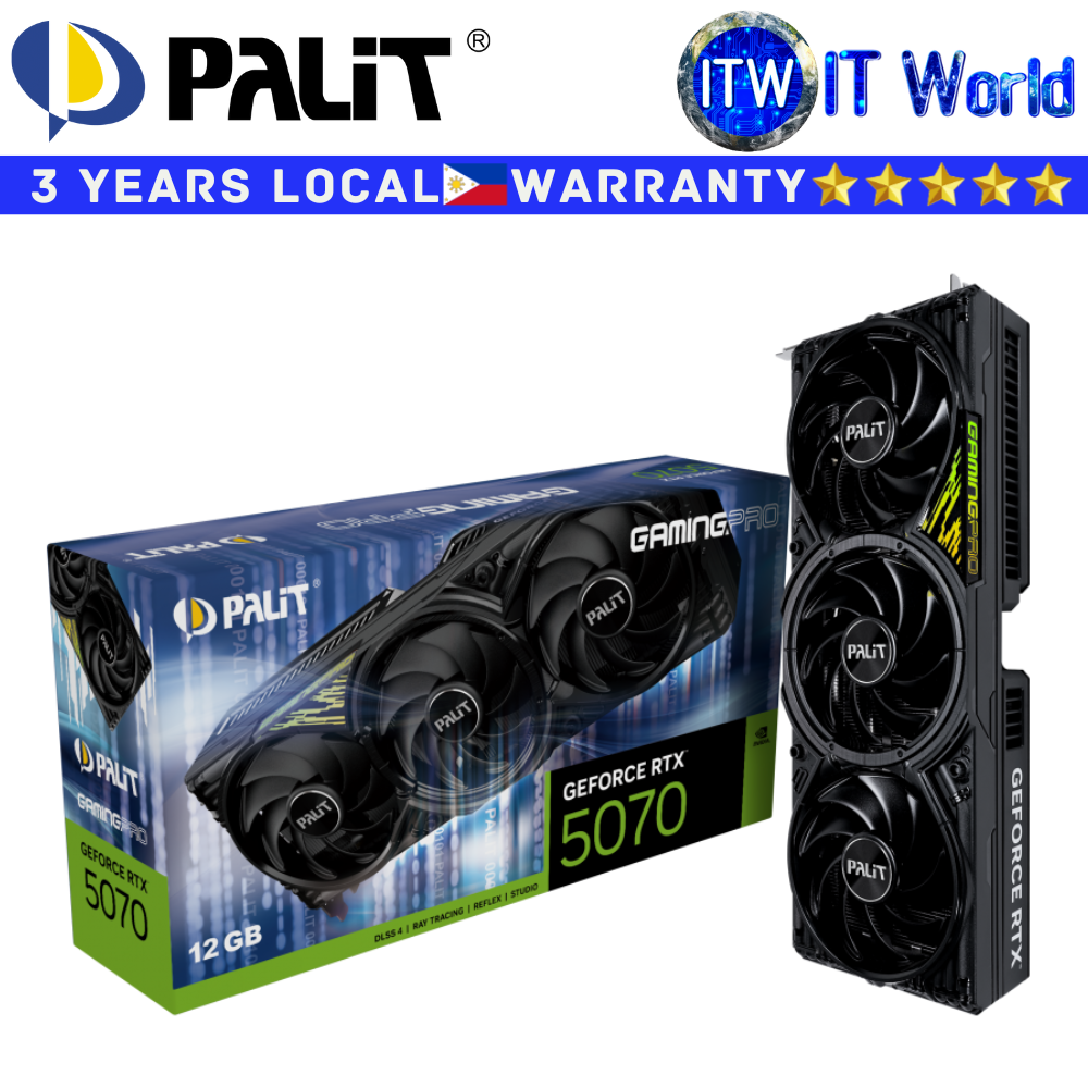 Palit RTX 5070 GamingPro 12GB GDDR7 Geforce Graphic Card (NE75070019K9-GB2050A)