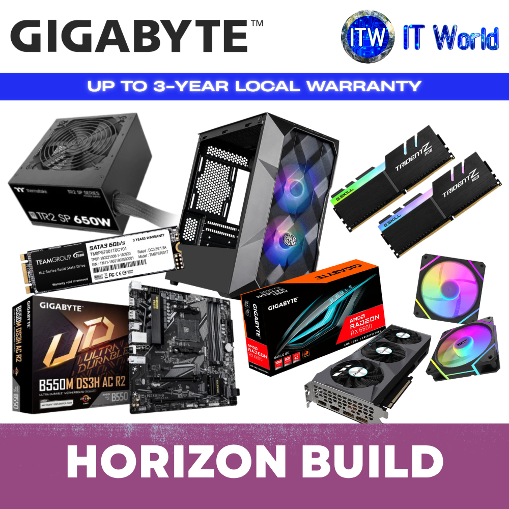 [PC Build] Horizon Build — RYZEN 5 5600X + RX 6600 Gaming Desktop PC