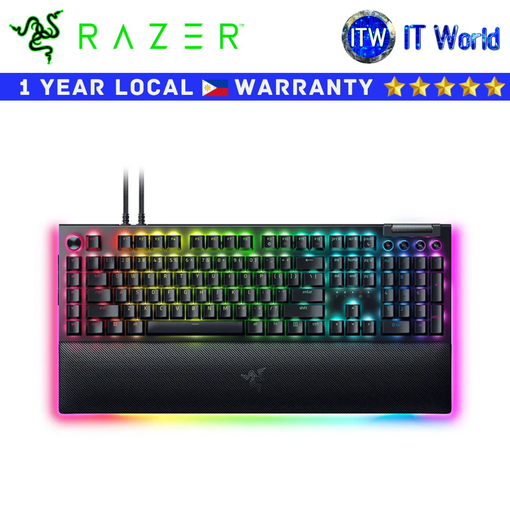 Razer BlackWidow V4 Green/Yellow Switches Chroma RGB Macro Keys Mechanical Gaming Keyboard
