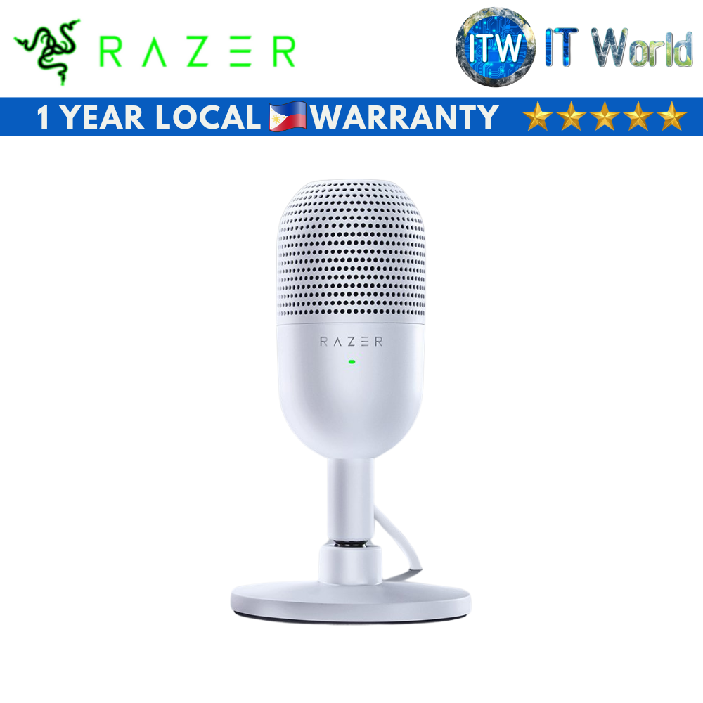 Razer Seiren V3 Mini Ultra-Compact USB Microphone with Tap-to-Mute White (RZ19-05050300-R3M1)