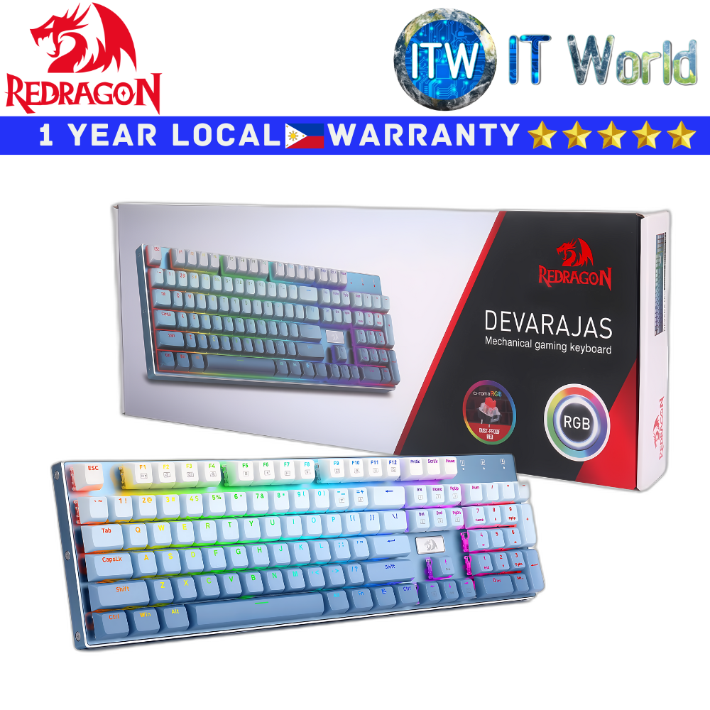 Redragon Gaming Mechanical Wired Keyboard K556 Devarajas Hot-Swappable Red Switches