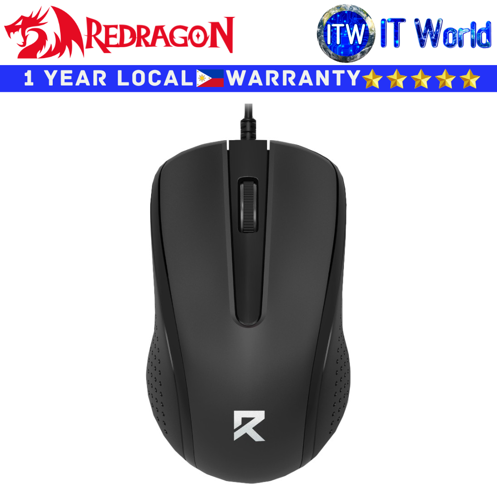Redragon Wired Mouse BM-4049 Black 1200DPI USB Optical Ergonomic and Durable Design