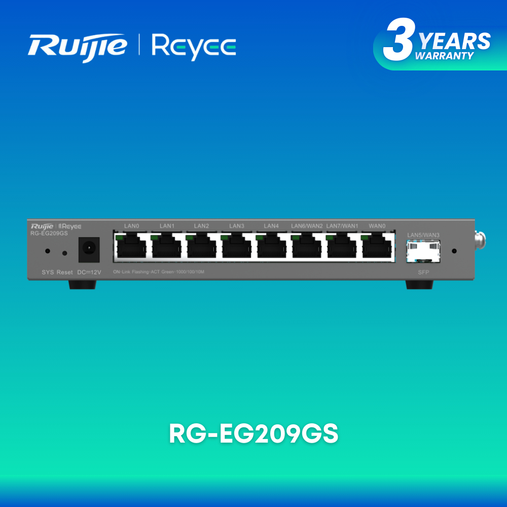 Ruijie Reyee RG-EG209GS | 9-Port Gigabit Cloud Managed SFP Router | itw