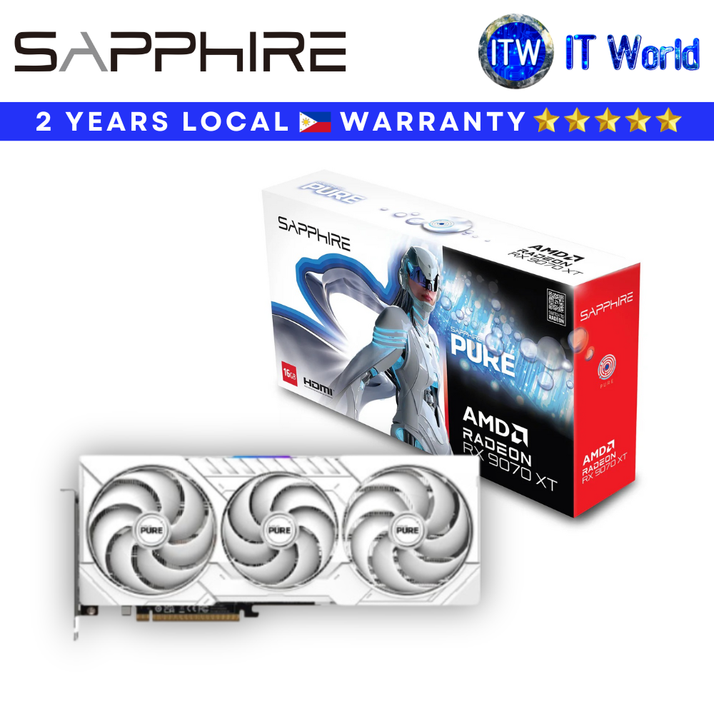Itw | Sapphire PURE RX 9070 XT Gaming OC 16GB GDDR6 / PCIe 5.0 / Tri-X Cooling Graphics Card
