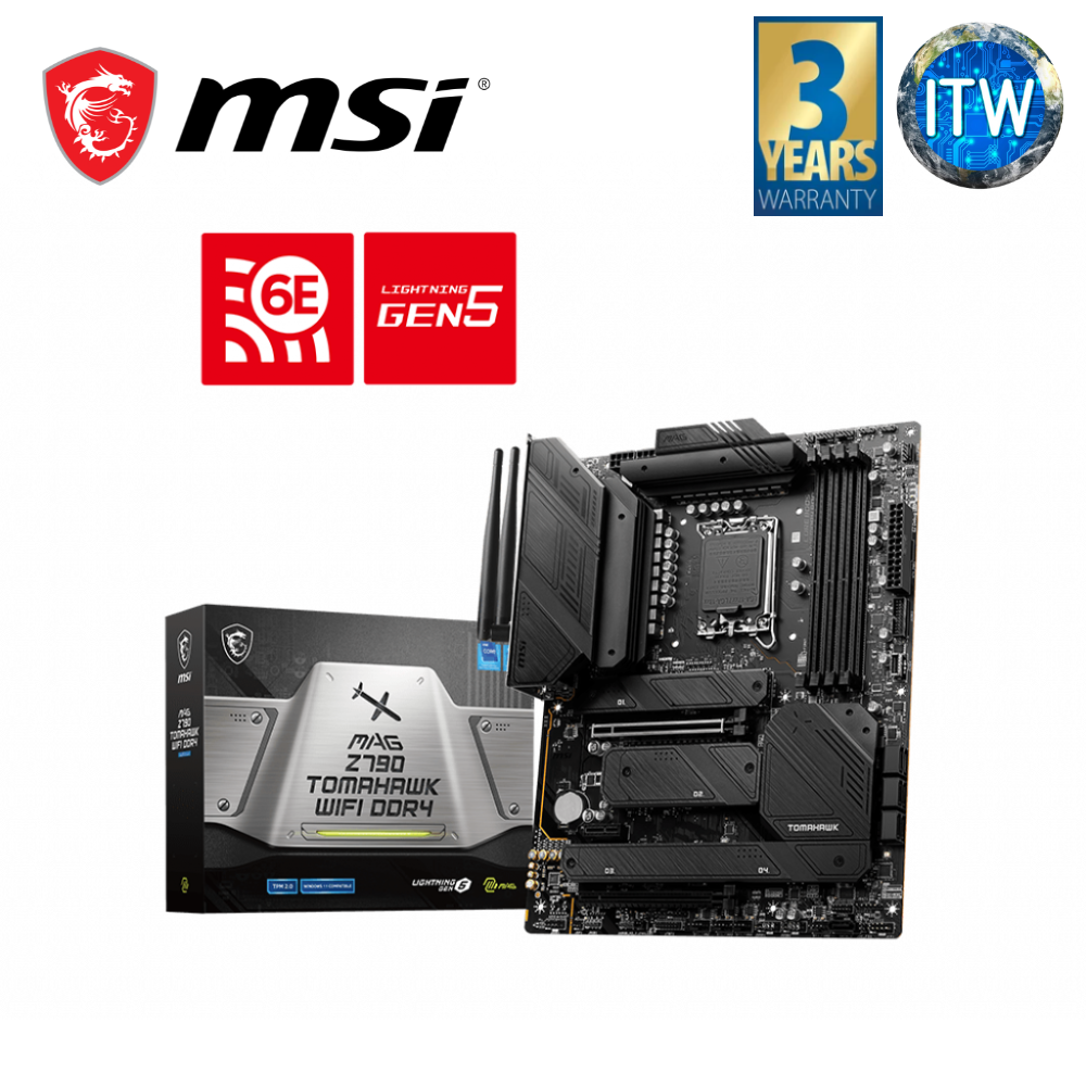 MSI MAG Z790 TOMAHAWK WIFI DDR4 LGA 1700 Intel Z790 SATA 6Gb/s ATX Motherboard