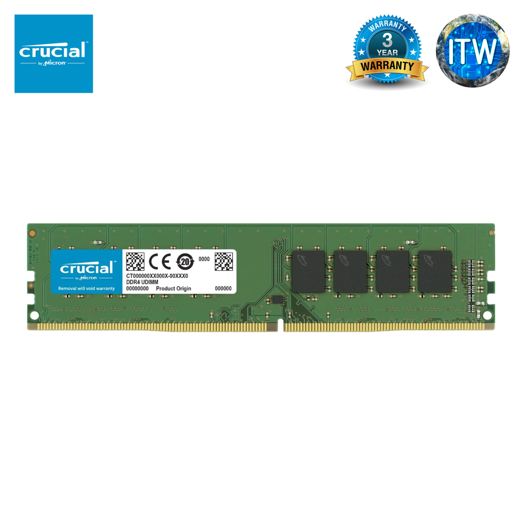 Crucial 16GB (1x16GB)  DDR4 3200MHz UDIMM CL22 Desktop Memory - CT16G4DFRA32A