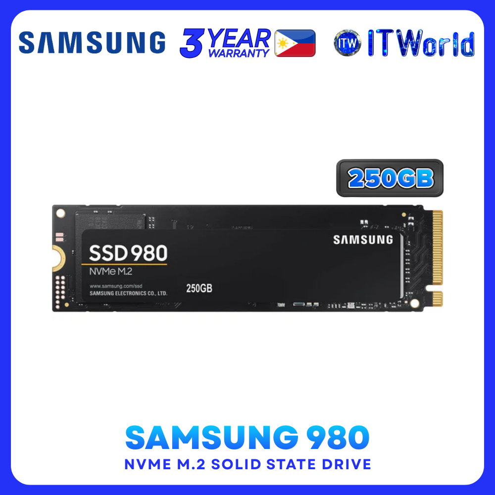 Samsung 980 - 250GB NVMe PCIe Gen3 M.2 Desktop / Laptop SSD MZ-V8V250BW