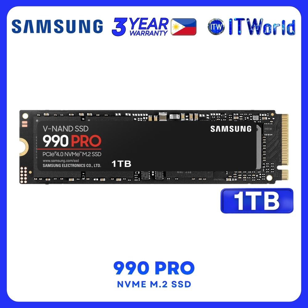 Samsung 990 PRO 1TB NVMe Gen4 M.2 SSD 7450MB/s WDS 2280 Desktop Laptop MZ-V9P1T0BW