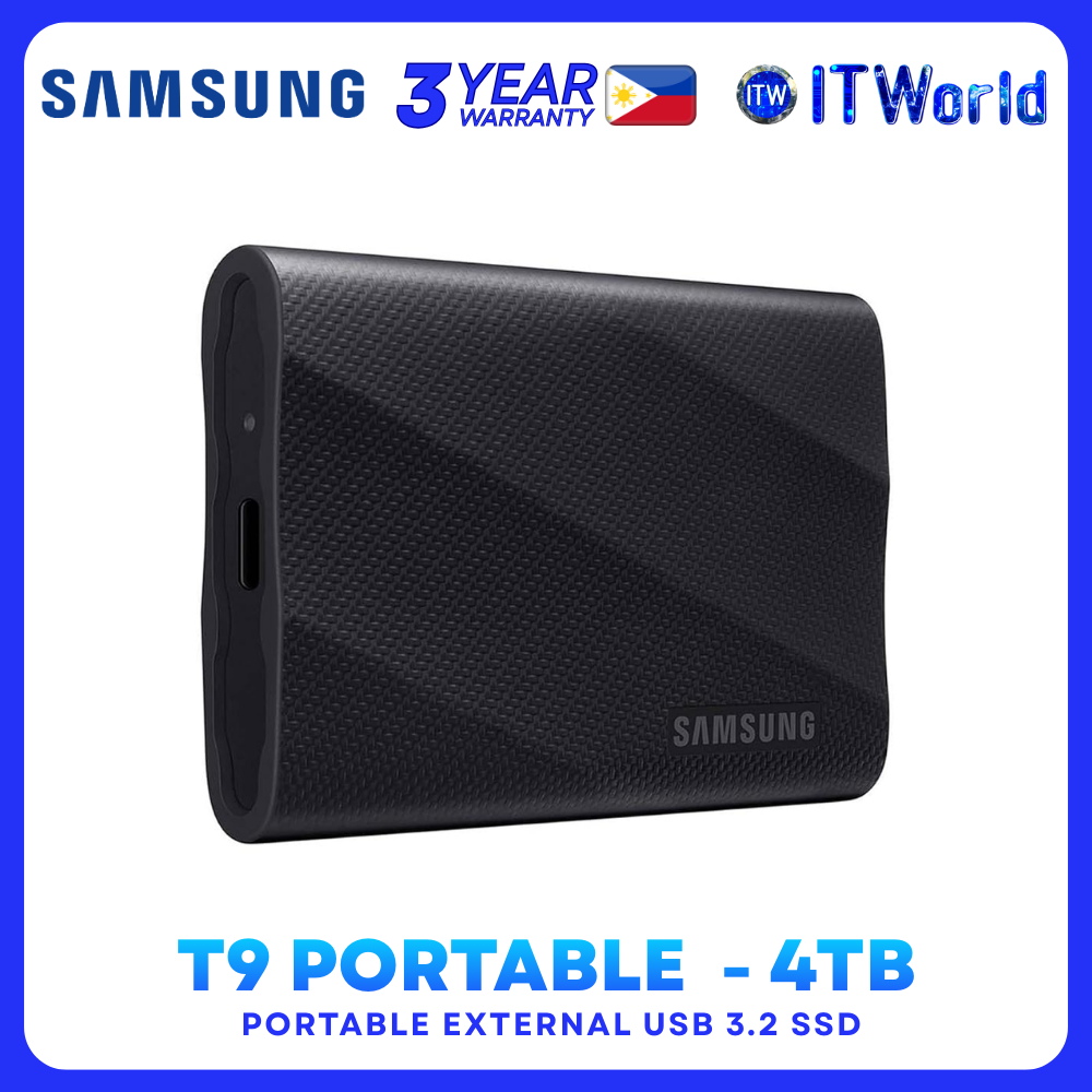 Samsung T9 MU-PG4T0B/WW SSD – 4TB USB 3.2 Gen2x2 Portable Solid State Drive