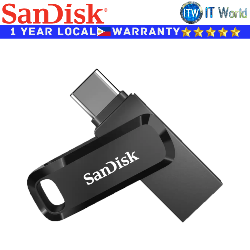 SanDisk 64GB Ultra Dual Drive Go USB Type-C Flash Drive (Black)(SDDDC3-064G-G46)