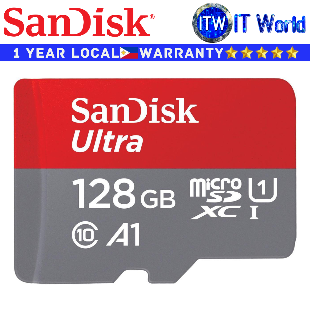 SanDisk SD Card Memory Card Ultra microSDXC Memory 128GB (SDSQUAB-128G-GN6MN)