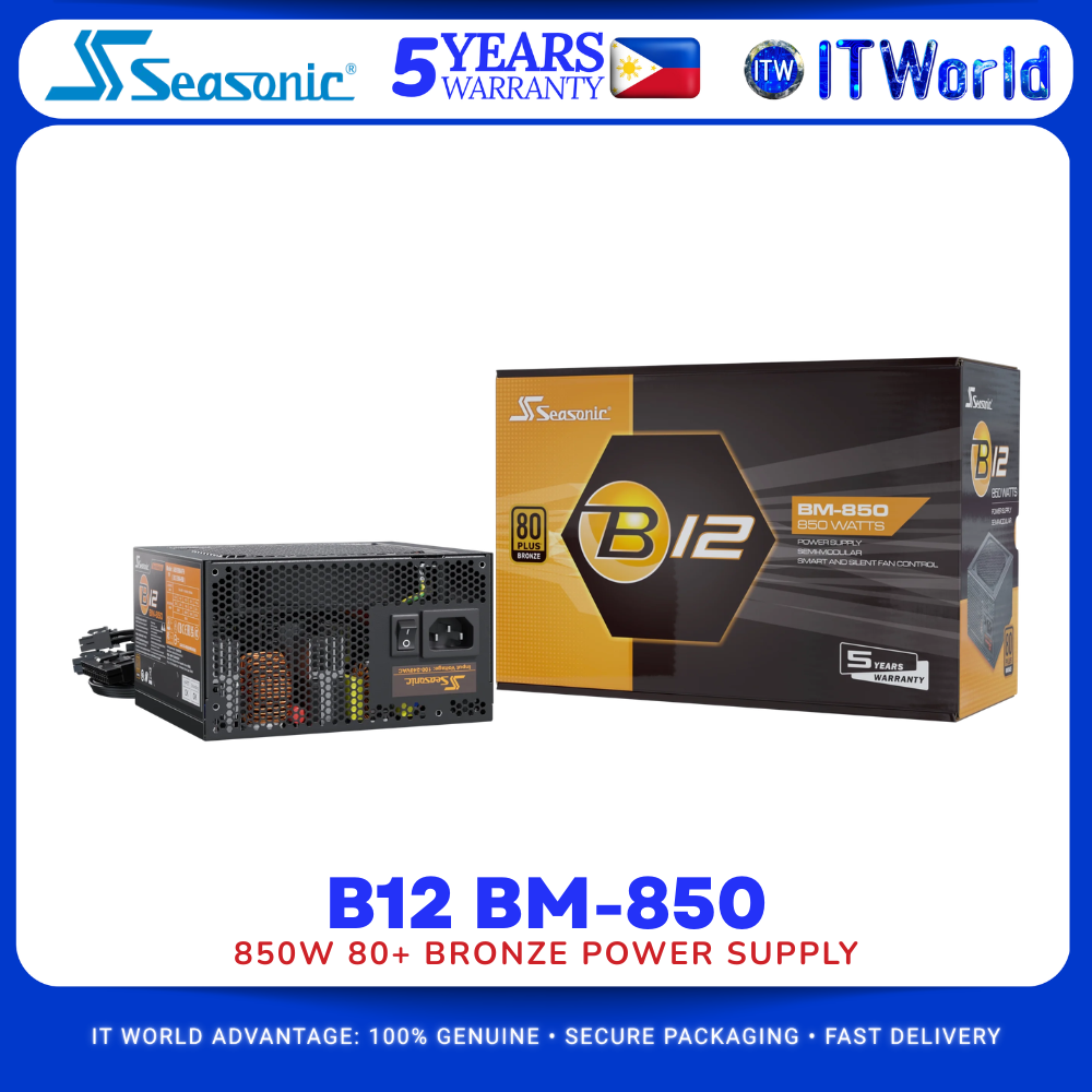 Seasonic B12 BM-850 850W 80+ Bronze Semi-Modular ATX PSU A851BMAFH