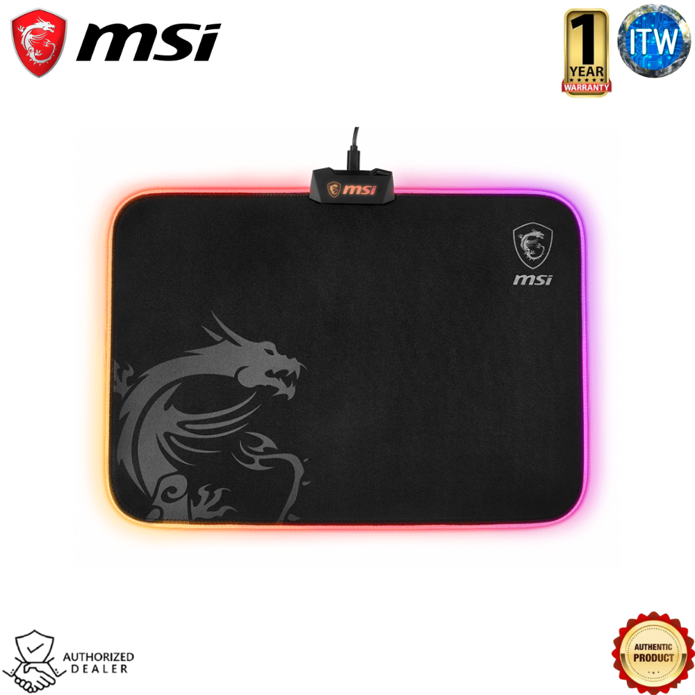 MSI Agility GD60 - 386mm x 290mm x 10.2mm, Micro-texture Textile Surface Gaming Mousepad