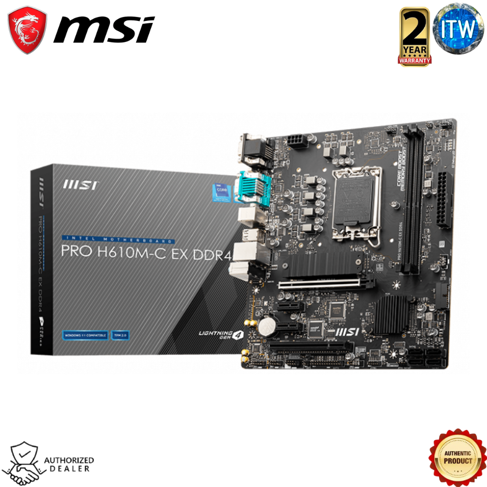 Msi Pro H610M-C EX DDR4 - Intel® H610 Chipset M-ATX Motherboard