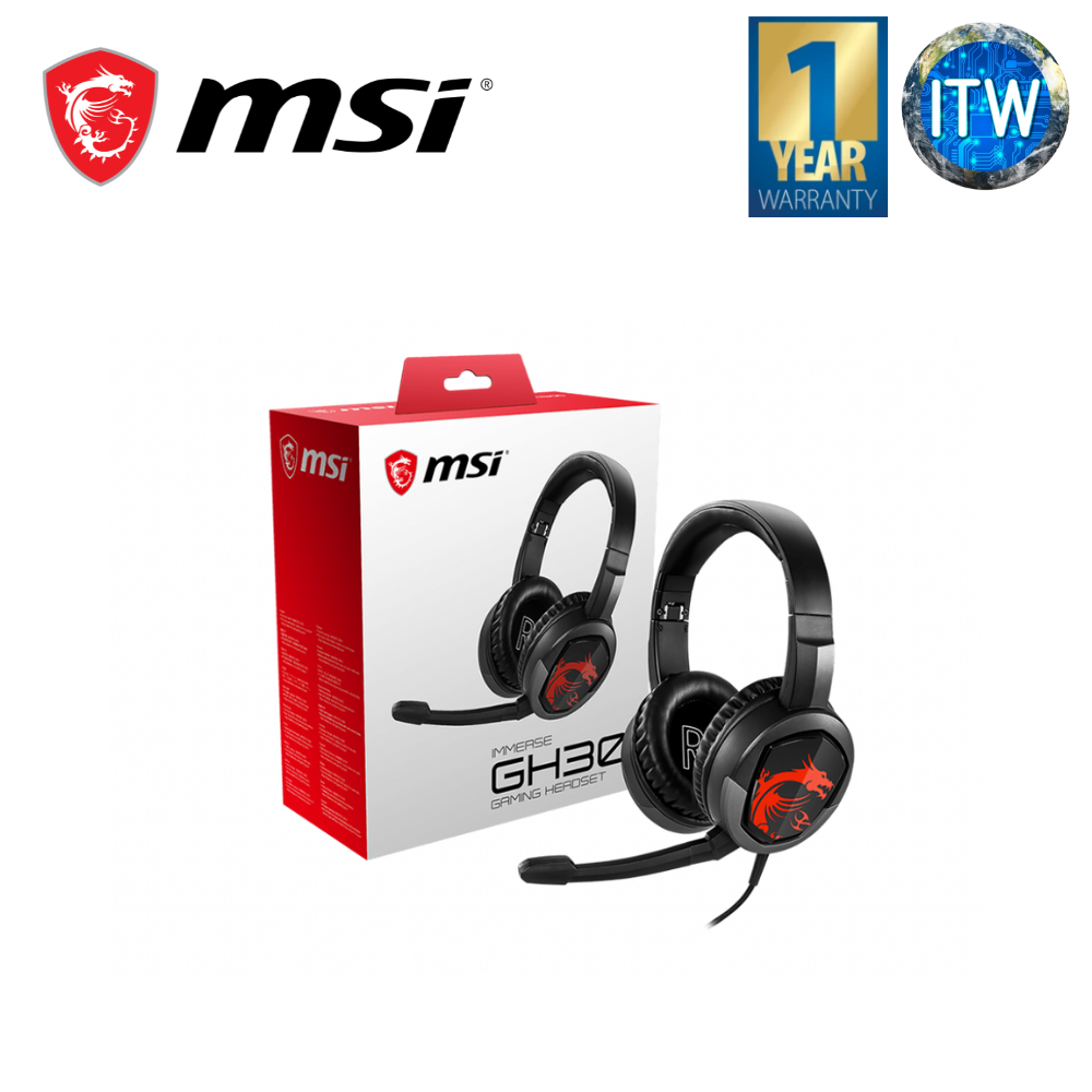 MSI IMMERSE GH30 V2 3.5MM GAMING HEADSET
