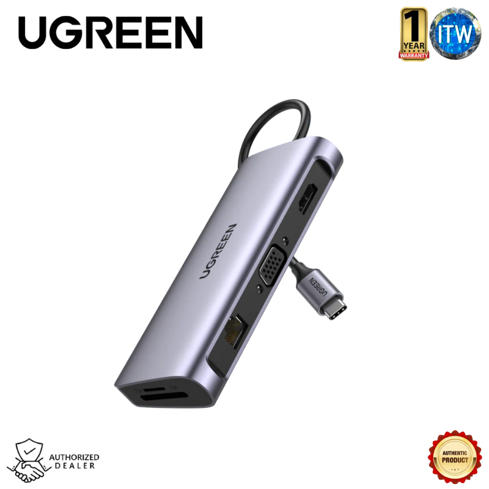 Ugreen 10 in 1 USB C Hub - Multifunctional Adapter, Space Gray (CM179/80133)
