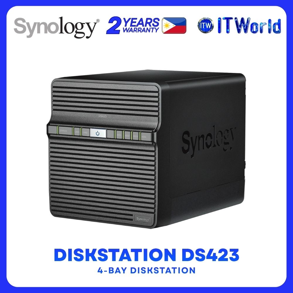 Synology DiskStation DS423 NAS 4-Bay Quad-Core 1.7GHz 2GB DDR4 LAN Storage