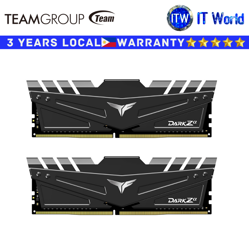 Itw | Teamgroup DDR4 RAM 3200 CL16 32GB(2x16GB) T-Force Dark Za (Alpha) (TDZAD432G3200HC16CDC01)