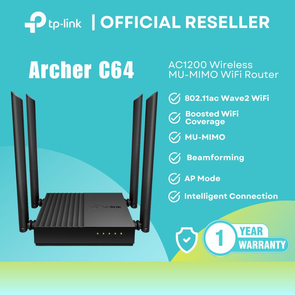 TP-Link Archer C64 AC1200 Wireless MU-MIMO WiFi Router