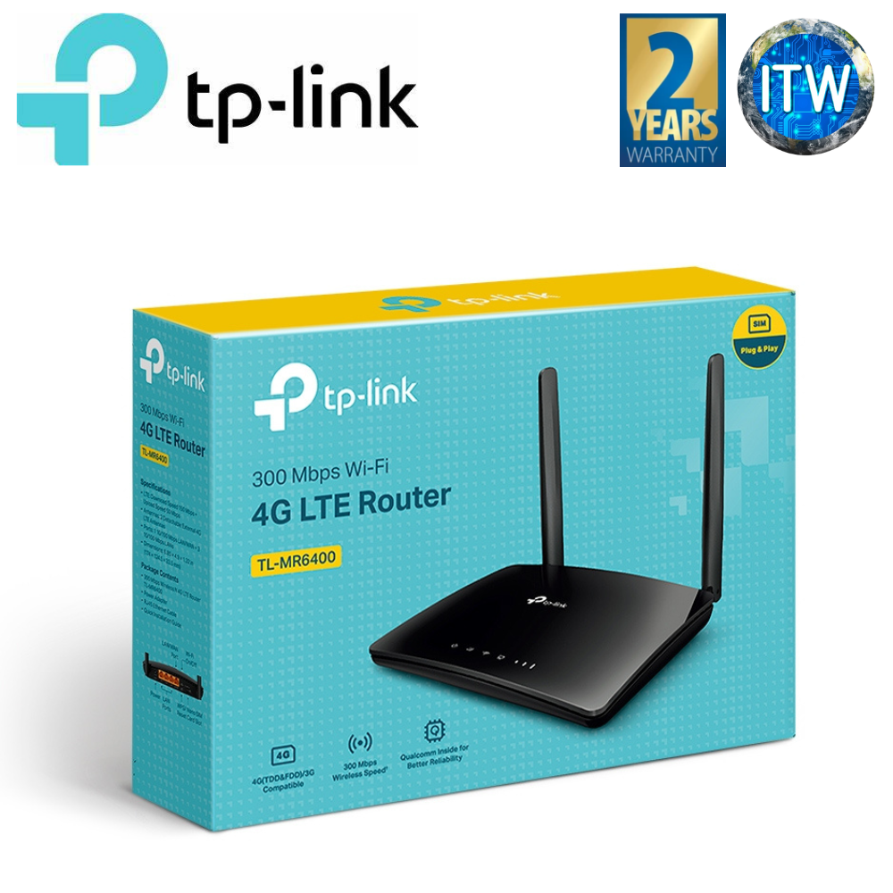 TP-Link Wireless Router TL-MR6400 300Mbps on 4G LTE Network