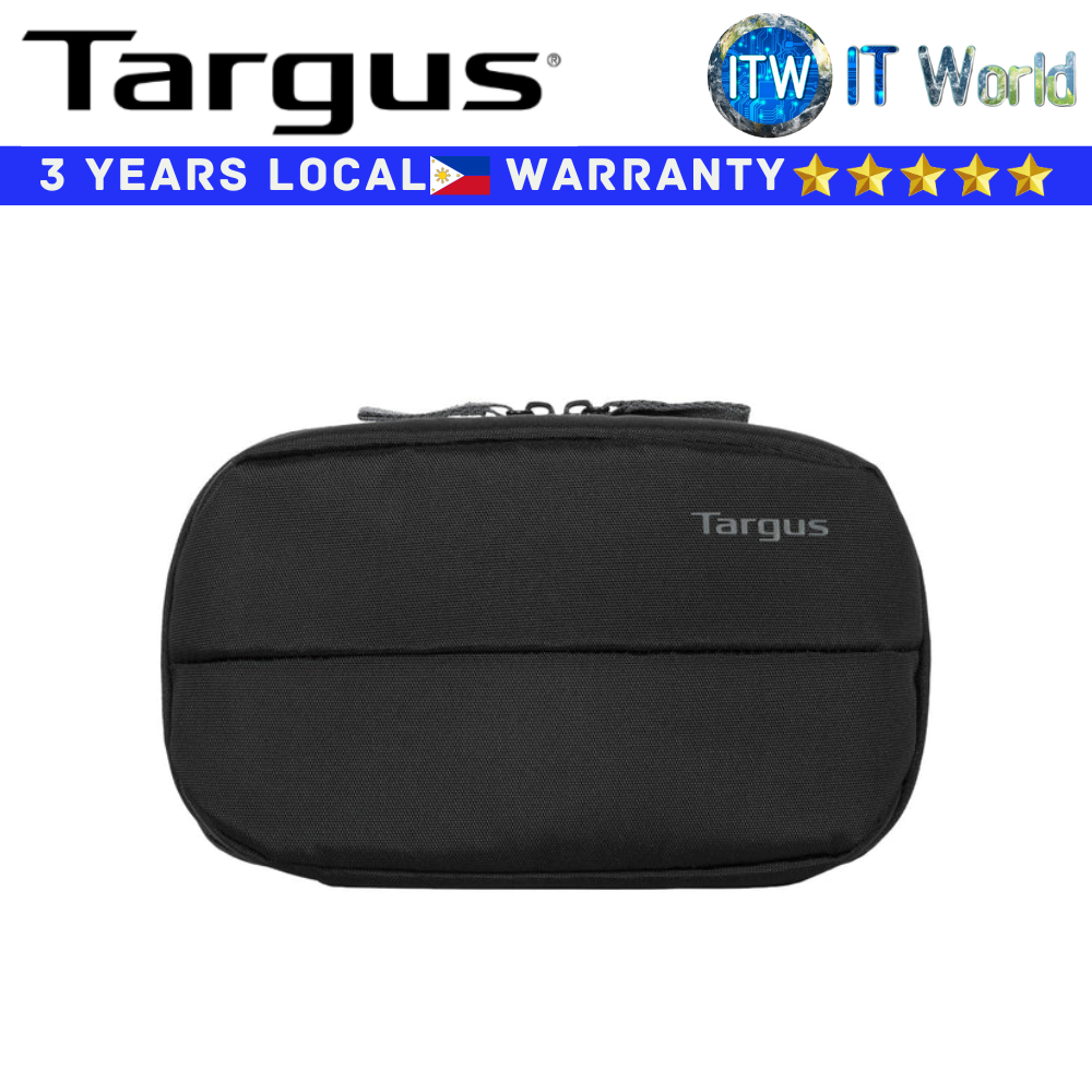 Targus Tech Accessory Pouch TXZ028GL Black 3 Expandable Mesh Pockets