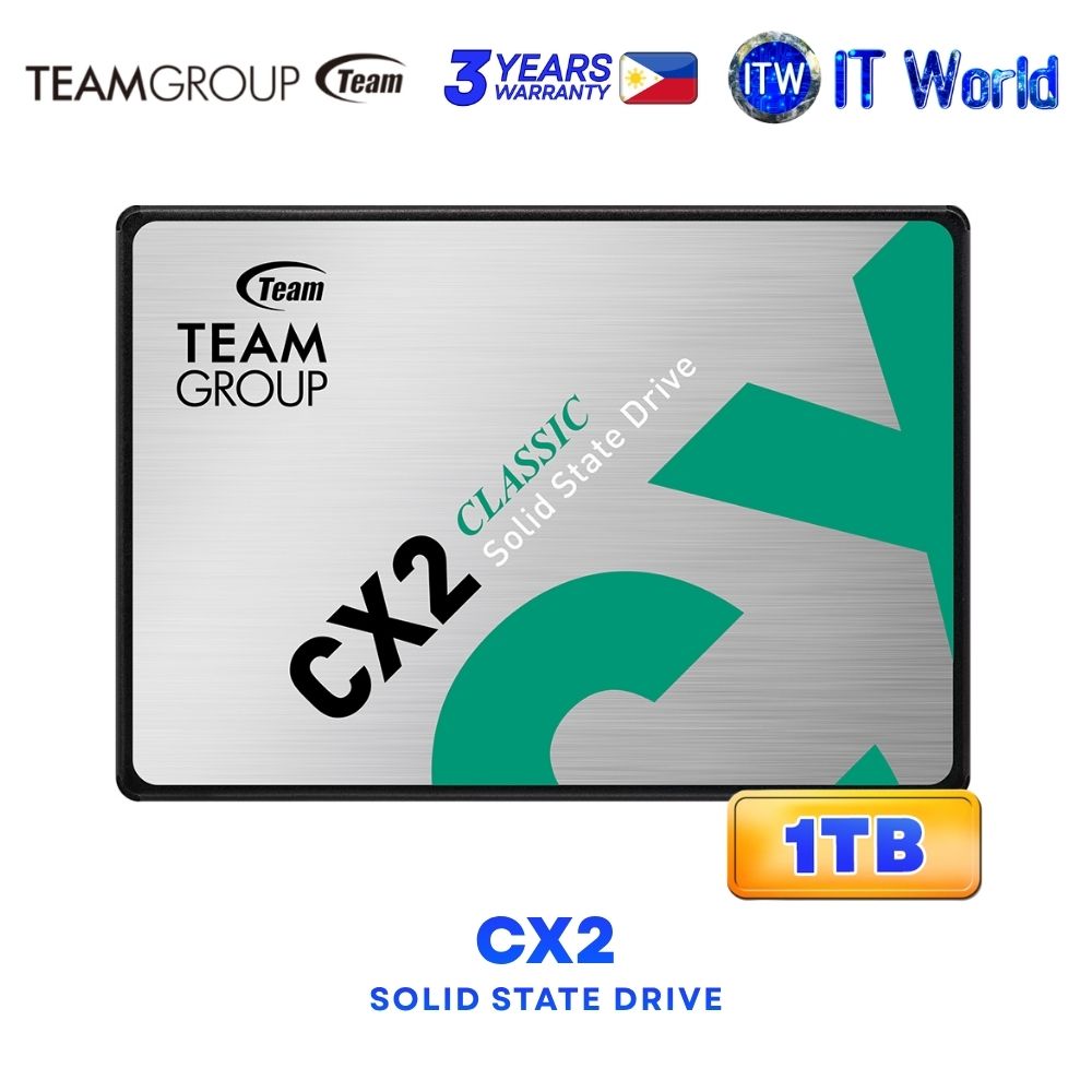 Teamgroup CX2 SATA III 6Gb/s Internal Solid State Drive SSD - 1TB T253X6001T0C101