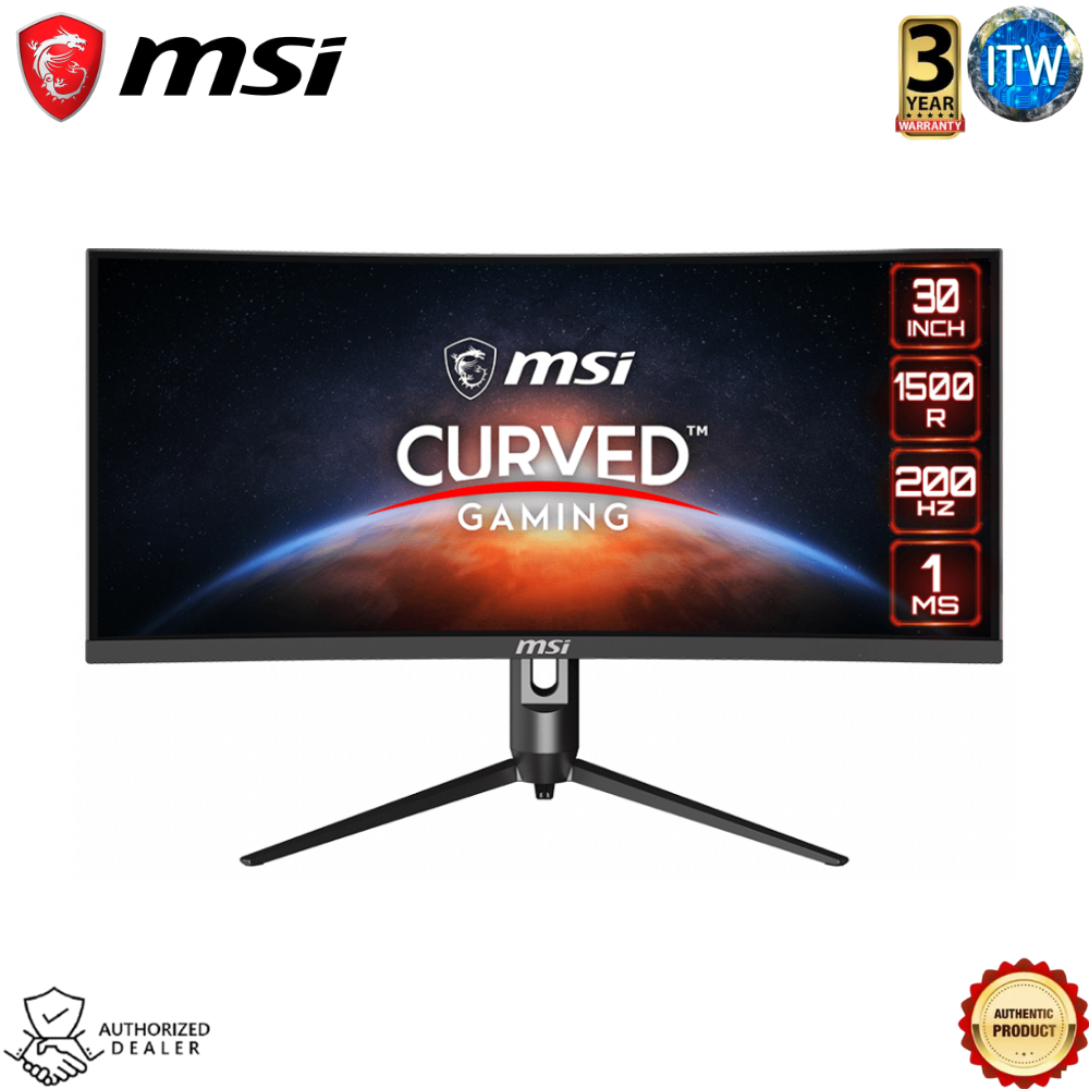 Msi Optix MAG301CR2 - 29.5&quot;, 2560 x 1080 (WFHD), VA Panel, FreeSync Premium, Anti-glare Monitor