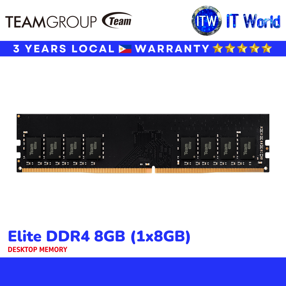 TeamGroup Elite DDR4 RAM 8GB (1x8GB) 3200Mhz CL22 Desktop Memory itw