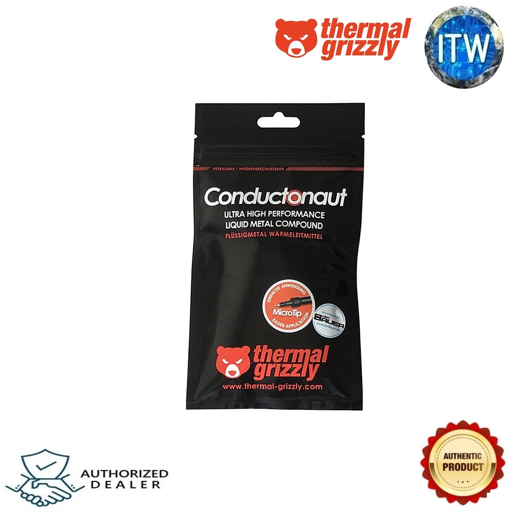 Thermal Grizzly Conductonaut High Performance Liquid Metal Thermal Paste 1g (TG-C001-R)