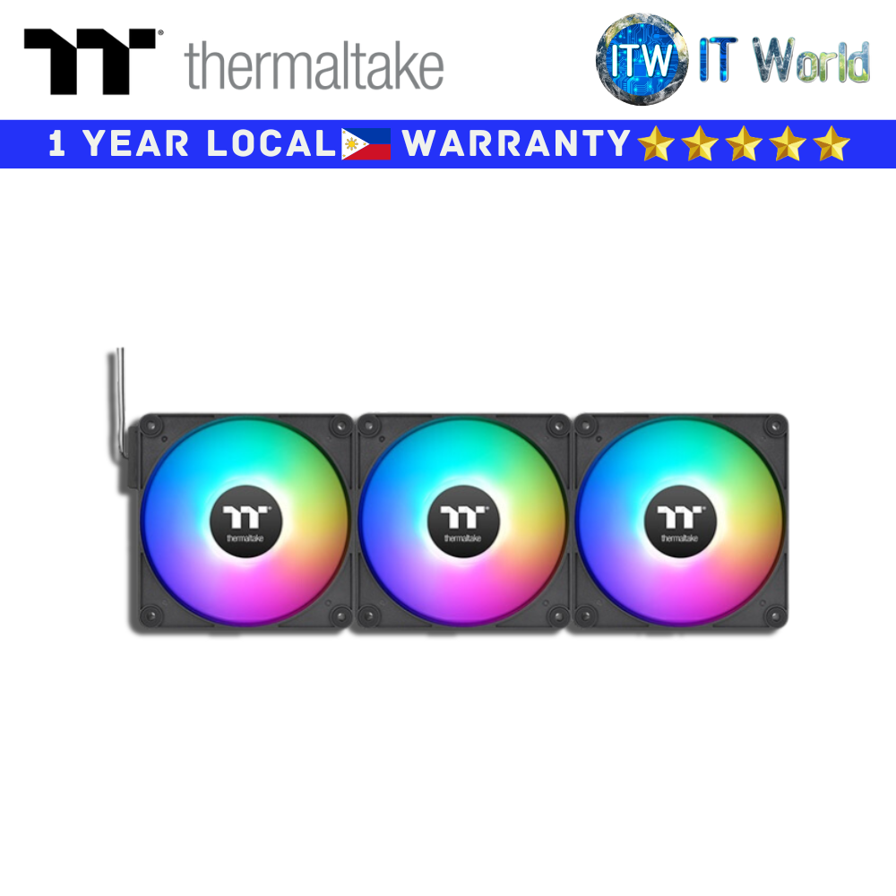 Thermaltake PC Fan CT140 EX ARGB Sync PC Cooling Fan (3-Fan Pack) Black (CL-F182-PL14SW-A)