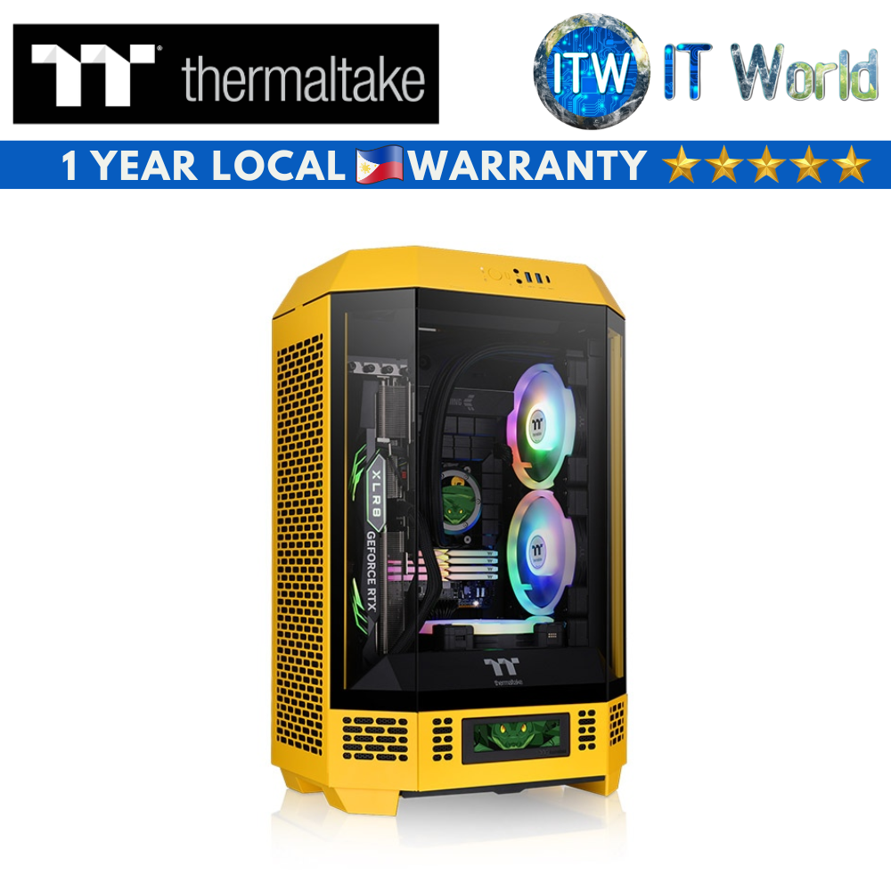 Thermaltake mATX Computer Case The Tower 300 Micro Tower Chassis Bumblebee (CA-1Y4-00S4WN-00)