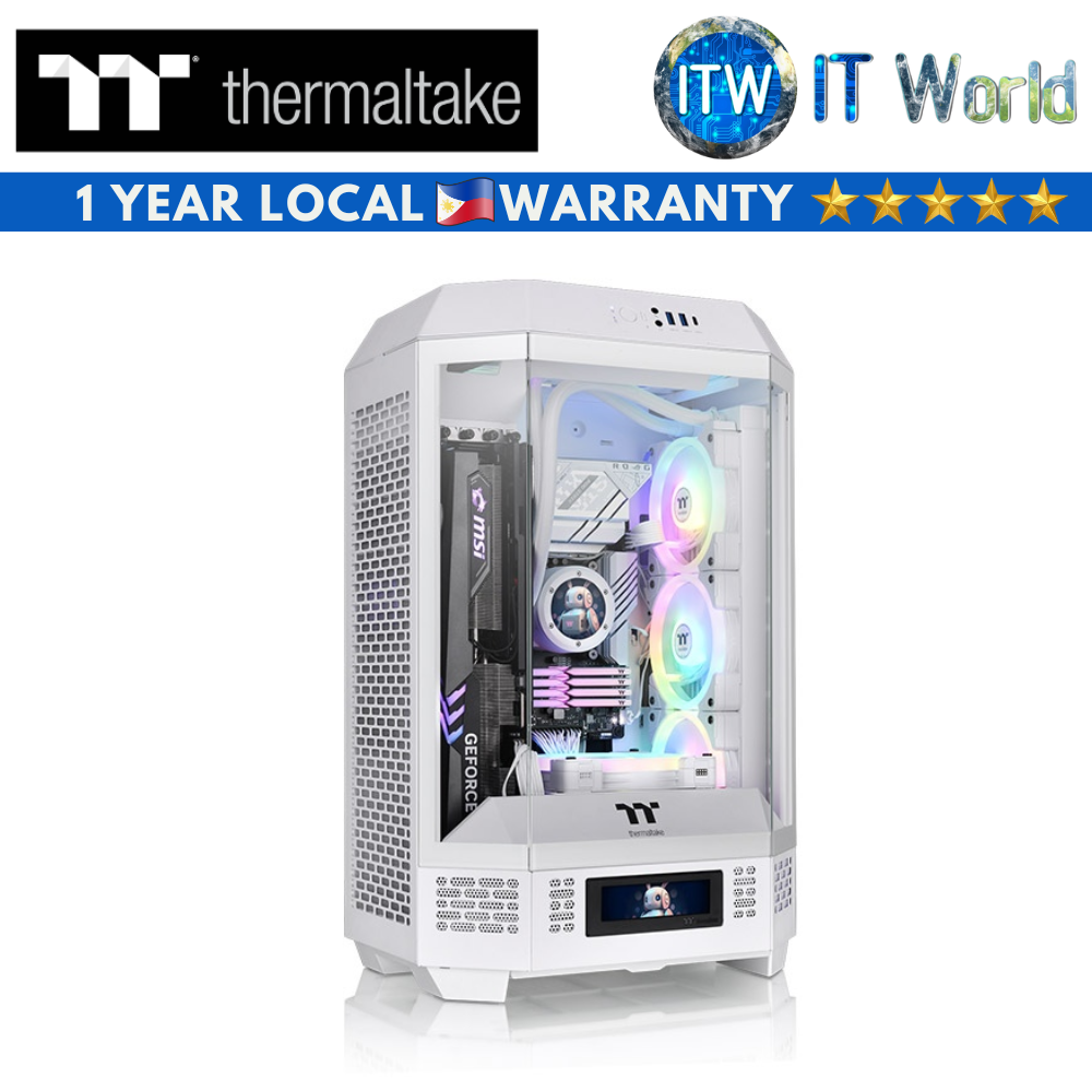 Thermaltake mATX Computer Case The Tower 300 Micro Tower Chassis Snow (CA-1Y4-00S6WN-00)