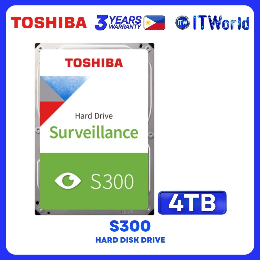 Toshiba S300 3-5-inch SATA 5400RPM Surveillance Hard Drive HDD - 4TB