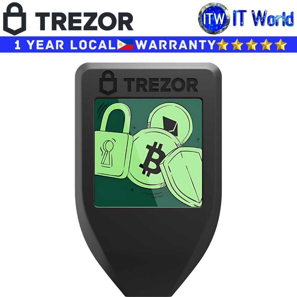 Trezor Model T Black Next Generation Crypto Hardware Wallet w/ LCD Color Touchscreen USB-C