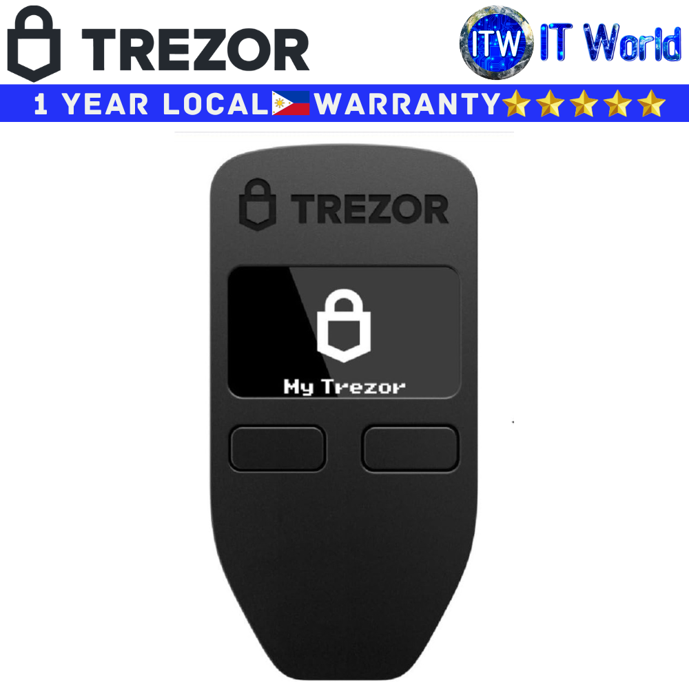 Trezor One Black Crypto Hardware Wallet - Most Trusted Cold Storage for Bitcoin and many more