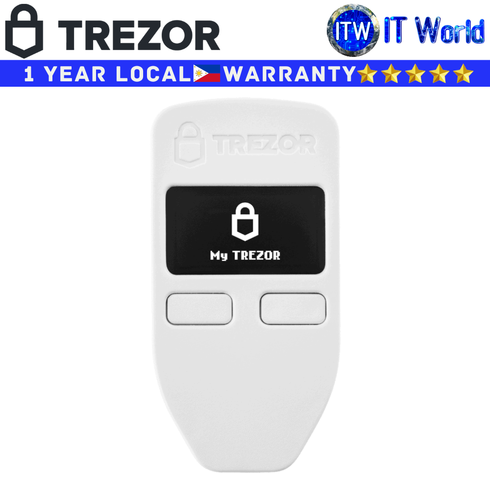 Trezor One White Crypto Hardware Wallet - Most Trusted Cold Storage for Bitcoin and many more