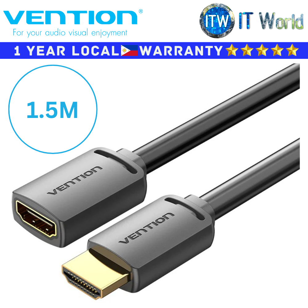 Vention Cable AHC HDMI-A Male to HDMI-A Female 4K HD PVC Type (AHCBG 1.5M)