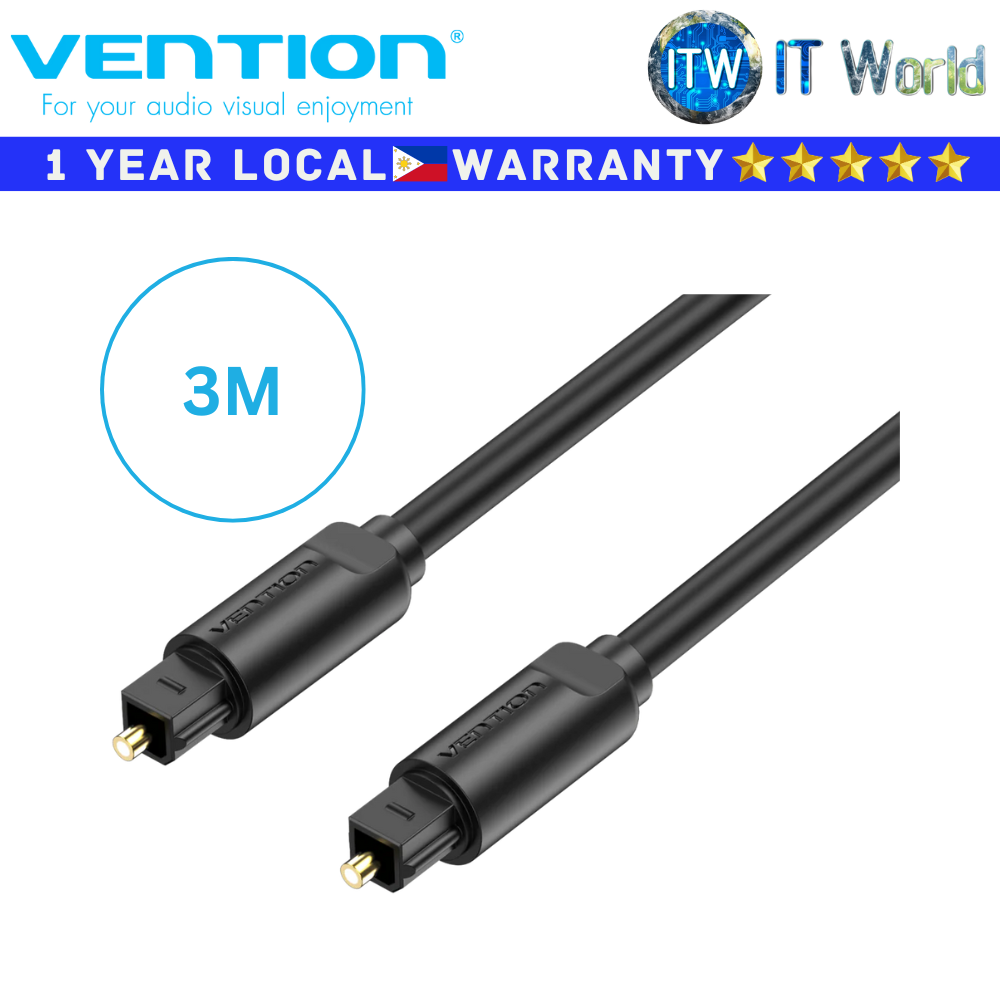 Vention Optical Fiber Audio Cable BAE Black 3M (BAEBI)